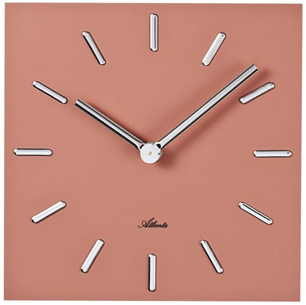 Wall Clock Atlanta 4510/1, Quartz, Pink, Analogue, Modern