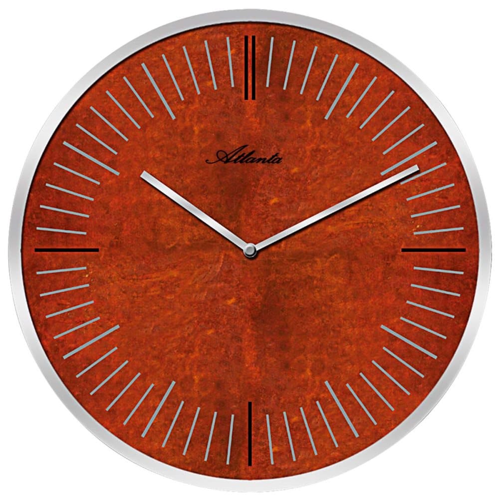 Wall Clock Atlanta 4530/18, Quartz, Red, Analogue, Modern
