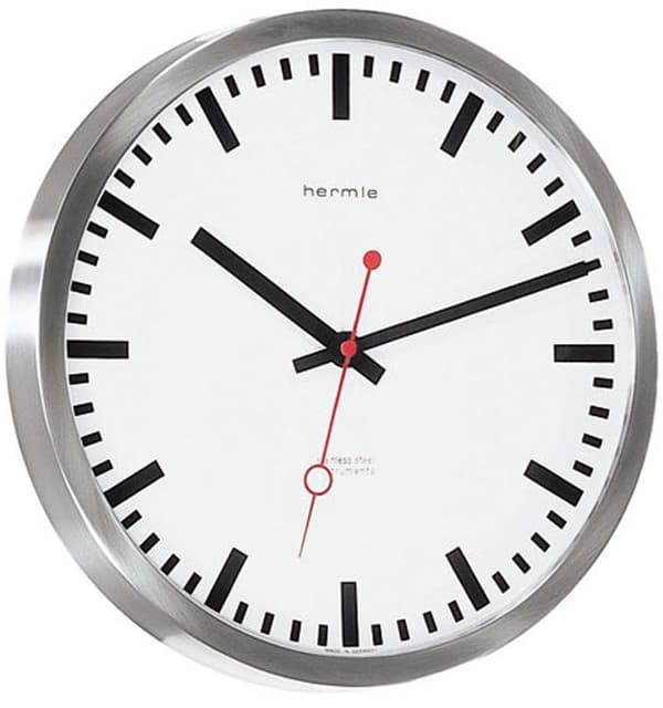 Wall Clock Hermle 30471-000870, Quartz, White, Analogue, Modern