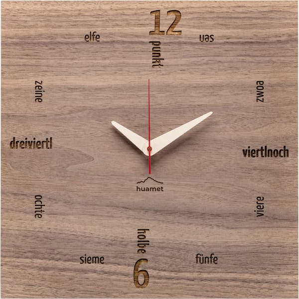 Wall Clock huamet CH11-B-01, Quartz, Brown, Analogue, Modern