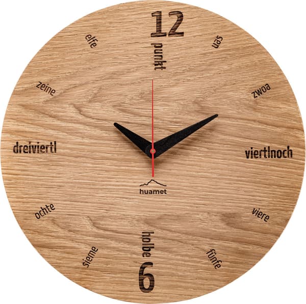 Wall Clock huamet CH50-A-01, Quartz, Brown, Analogue, Modern