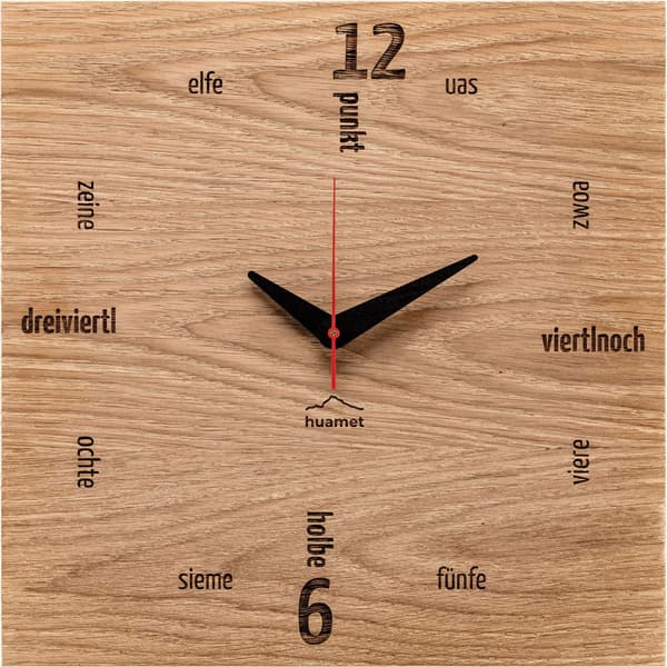 Wall Clock huamet CH51-A-01, Quartz, Brown, Analogue, Modern