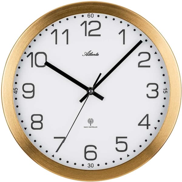 Wall Clock Atlanta 4371/9, Quartz, White, Analogue, Modern