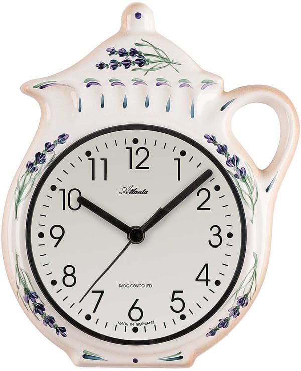 Wall Clock Atlanta 6025, Quartz, White, Analogue, Modern