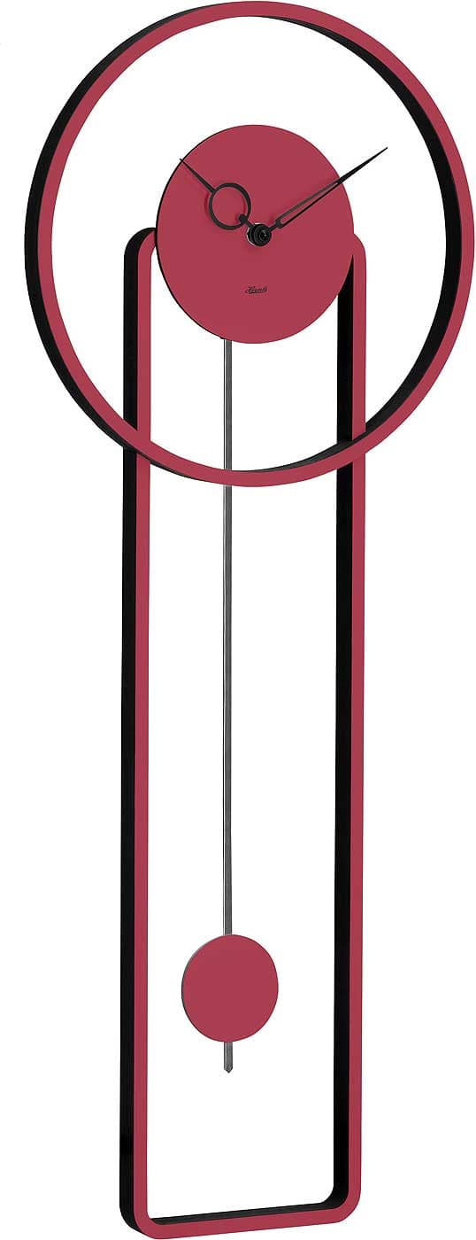 Wall Clock Hermle 61024-362200, Quartz, Red, Analogue, Modern