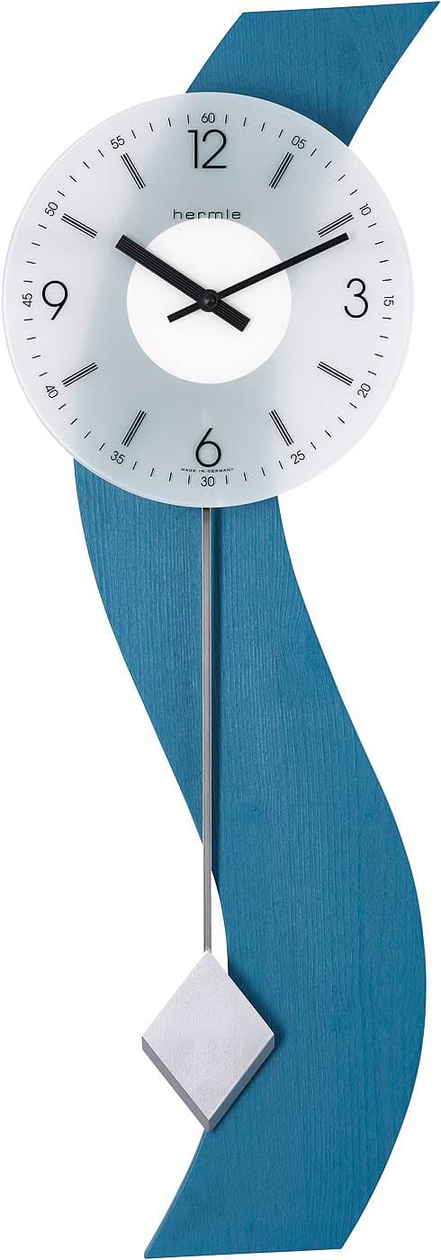 Wall Clock Hermle 71004-Q72200, Quartz, Transparent, Analogue, Modern