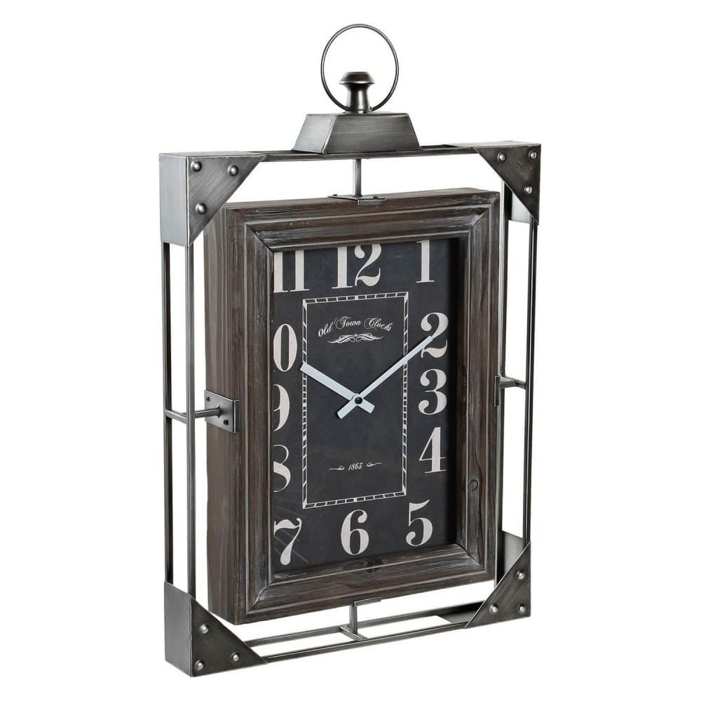 Väggklocka DKD Home Decor Loft Trä Järn (39 x 6.5 x 61 cm)