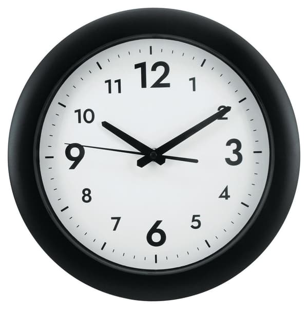 Väggur Easytime Ø30cm svart