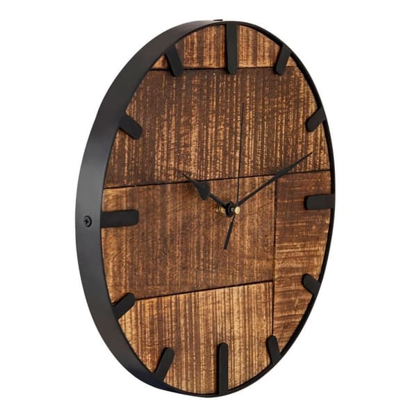 Väggklocka trä Ø 30 cm vardagsrum titta på modern rund trä vintage