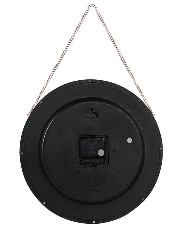 Vægur Sort og Kobber Malet Aluminium Syntetisk Materiale ø 30 cm Moderne Design