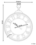 Miniatyrbild 3 av 5: Väggklocka Svart Koppar Metall ø 52 cm Arabiska siffror Heminredning Hängande Modern Design