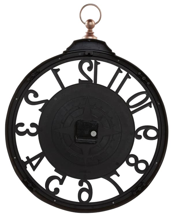 Väggklocka Svart Koppar Metall ø 52 cm Arabiska siffror Heminredning Hängande Modern Design