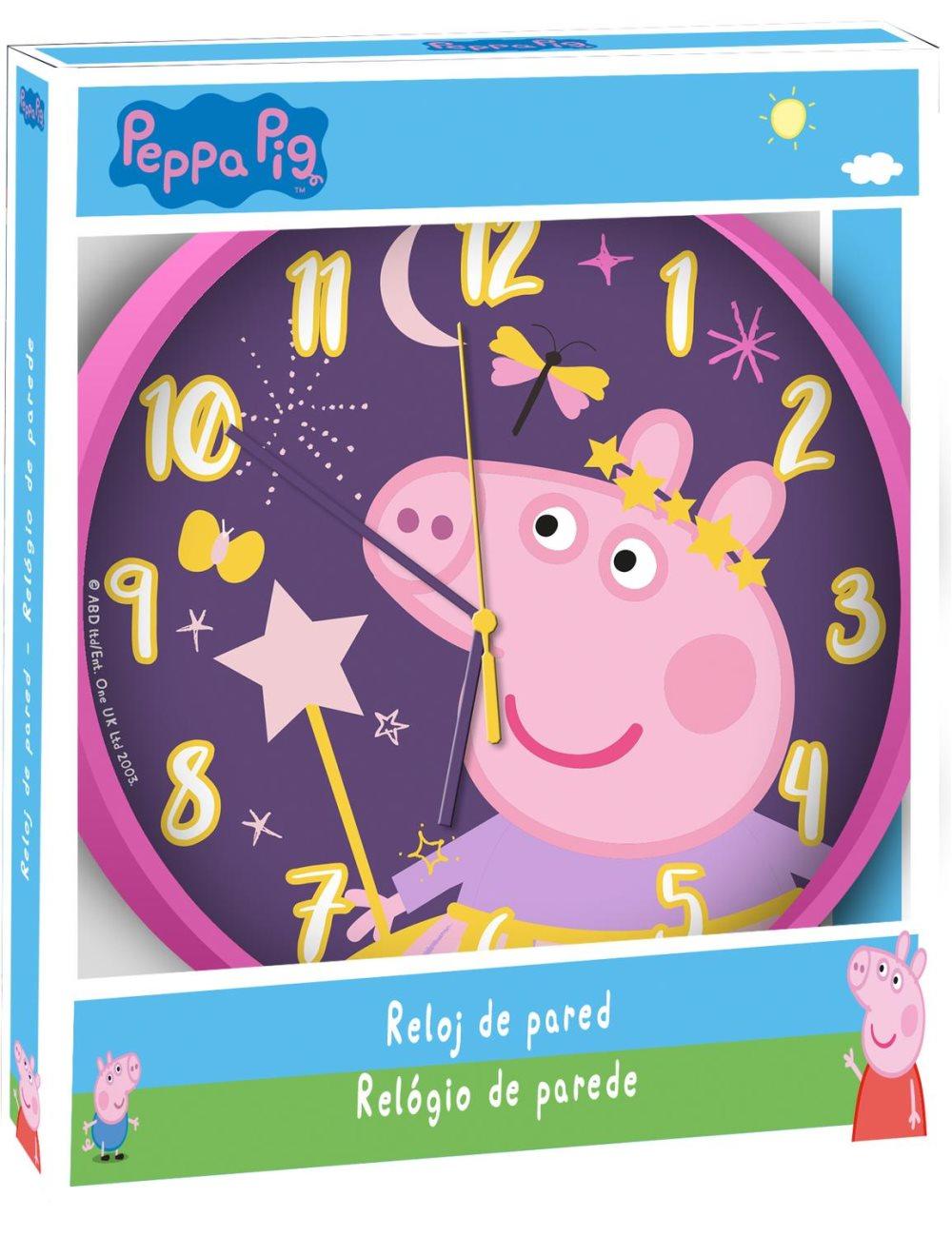 Peppa pig barnklocka väggklocka klocka rund greta gris