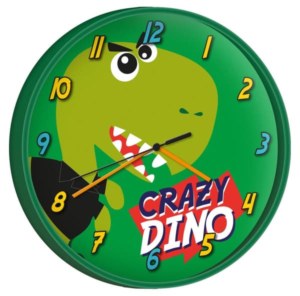 Dinosaur barneklokke veggklokke med dino-motiv klokke