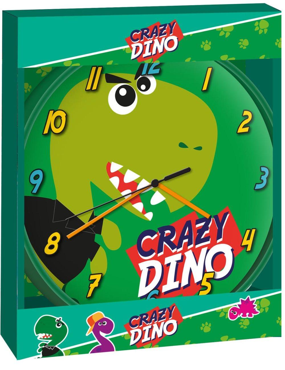 Dinosaurie barnklocka väggklocka klocka rund dinosaurier