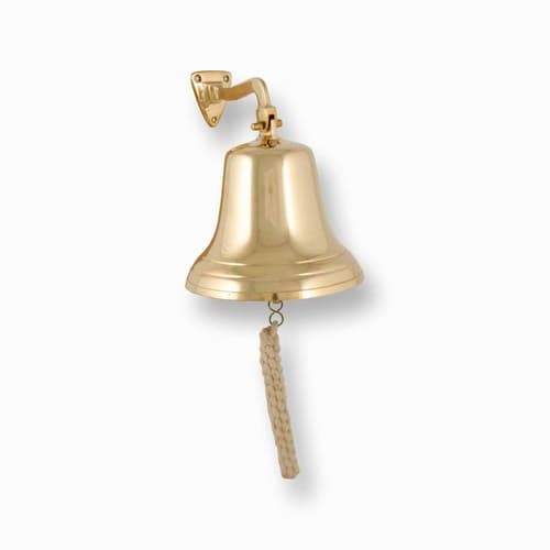 Stor Skeppsklocka, Mässing, Guld (18 cm)