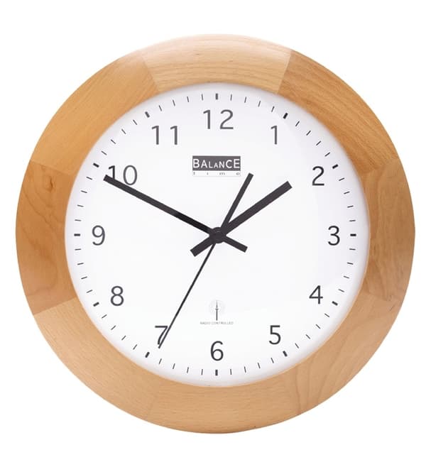 Balance Radiostyret Vægur 32 cm Analog Brun/Hvid