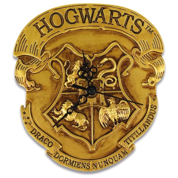 Harry Potter Hogwarts Crest Wall Clock Yellow One Size