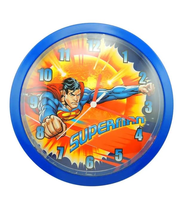 Superman lastenkello seinäkello kello pyöreä teräsmies
