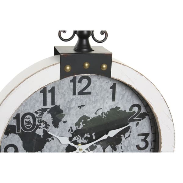 Väggklocka DKD Home Decor 40 x 4 x 54 cm Glas Järn Trä MDF Världskarta (2 antal)