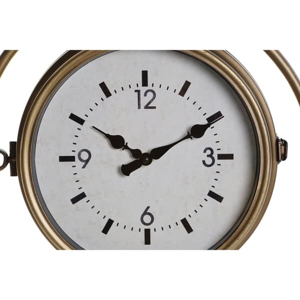 Väggklocka DKD Home Decor 43 x 14,5 x 47 cm Glas Grå Gyllene Järn Traditionell (2 antal)