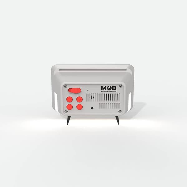 MOB Speaker Alarm Clock with Light TV Retro Grey