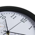 Miniatyrbilde 5 av 6: INF Stillegående veggklokke med termometer og hygrometer Sort