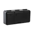 Miniatyrbillede 3 af 3: Vækkeur DKD Home Decor 17 x 5 x 9 cm Sort Hvid PVC (2 enheder)