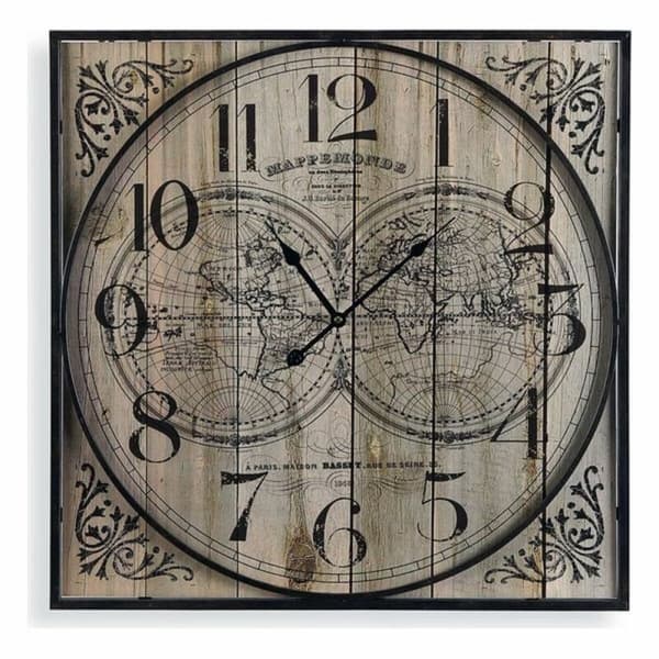 Väggklocka Versa Trä (59,5 x 5,5 x 59,5 cm)