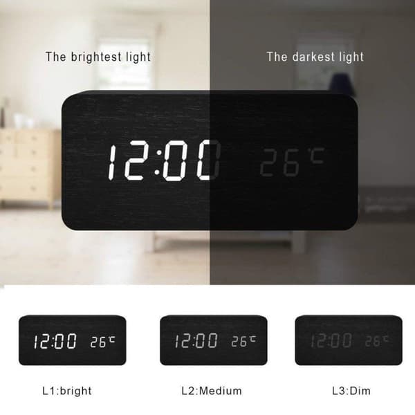 INF Digital LED-väckarklocka