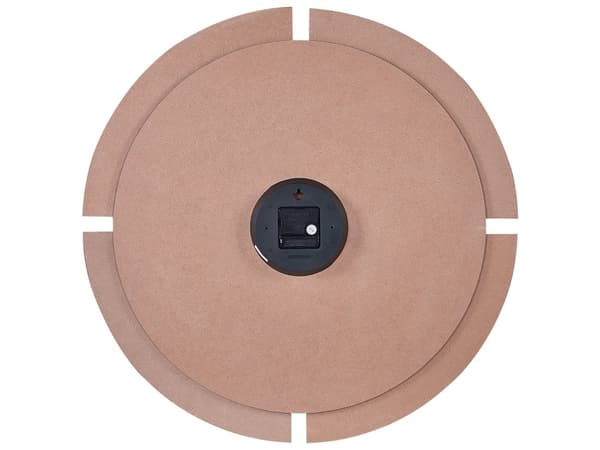 Vægur Lyst Træ Sort ø 60 cm Rundt Ur til Væg uden Tal Moderne Væg Ur til Stuen Køkkenur Design Tilbehør Stueur