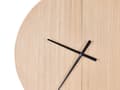 Miniatyrbild 5 av 5: Väggur Ljust Trä MDF Ram 60 cm Målad Finish Rund Form Klassisk Design Heminredning Tillbehör Dekor Vardagsrum Sovrum