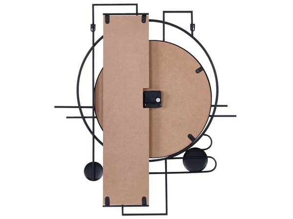 Väggklocka Flerfärgad MDF Järnram 60 x 70 cm Målad Finish Oregelbunden Form Klassisk Design Heminredning Tillbehör Dekor Vardagsrum Sovrum