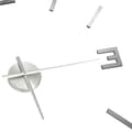 Miniatyrbild 4 av 5: Väggklocka 3D modern design silver 100 cm XXL