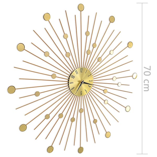 vægur 70 cm metal guldfarvet