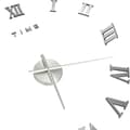 Miniatyrbild 4 av 5: Väggklocka 3D modern design silver 100 cm XXL