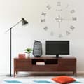 Miniatyrbild 1 av 5: Väggklocka 3D modern design silver 100 cm XXL