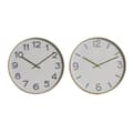 Miniatyrbild 1 av 4: Väggklocka Home ESPRIT Vit Gyllene PVC 30 x 4 x 30 cm (2 antal)