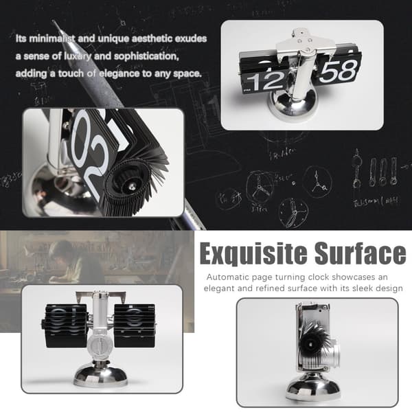 INF Automatisk Flip Klocka Vintage