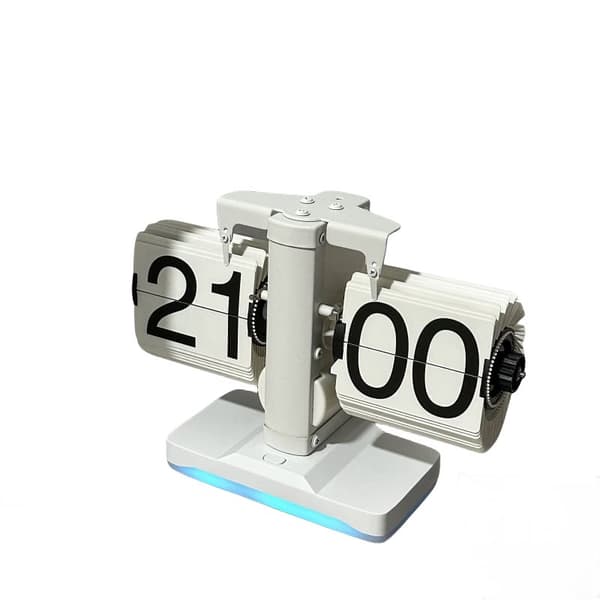 INF Automaattinen sivun käännöskello Vintage Metal Balance Scale Flip Clock