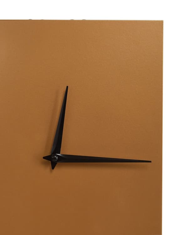 Veggklokke Gull Jern 22 x 50 cm Rektangulær form Uten tall Svarte klokkevisere Minimalistisk design Tilbehør Dekorasjon Veggdekor