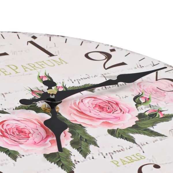 vidaXL vægur vintagestil blomst 30 cm -  Vægure