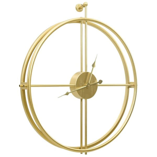 vidaXL Väggklocka guld 52 cm järn -  Väggklockor