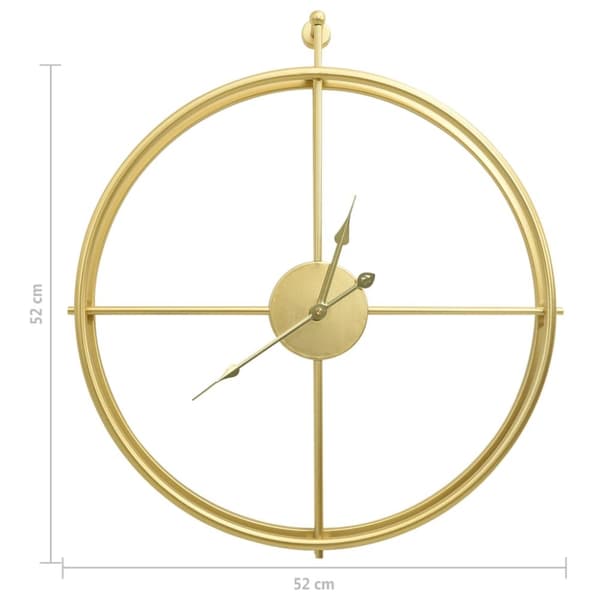 vidaXL Väggklocka guld 52 cm järn -  Väggklockor