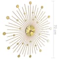 Miniatyrbillede 8 af 8: vidaXL vægur 70 cm metal guldfarvet -  Vægure