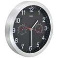 Miniatyrbillede 4 af 7: vidaXL vægur med kvarts-urværk hygrometer og termometer 30 cm sort -  Vægure