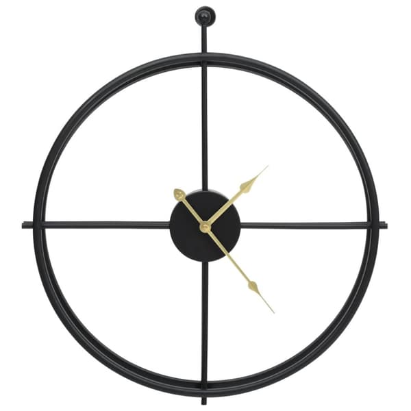vidaXL vægur 52 cm jern sort -  Vægure