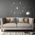 Miniatyrbild 2 av 6: vidaXL Väggklocka 3D modern design 100 cm XXL silver -  Väggklockor