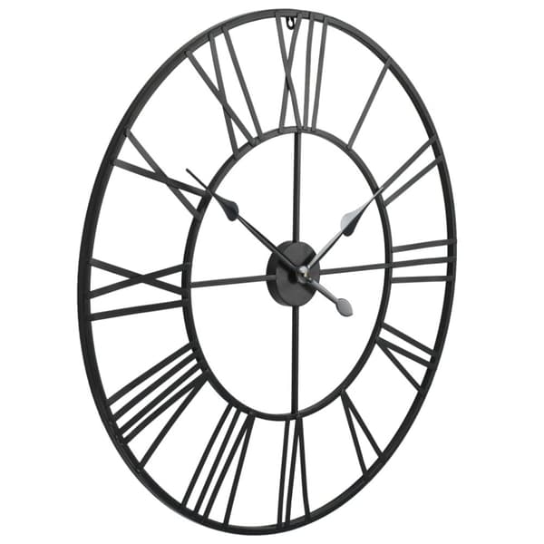 The Living Store Väggklocka med Quartz-urverk 80 cm XXL - Väggklockor