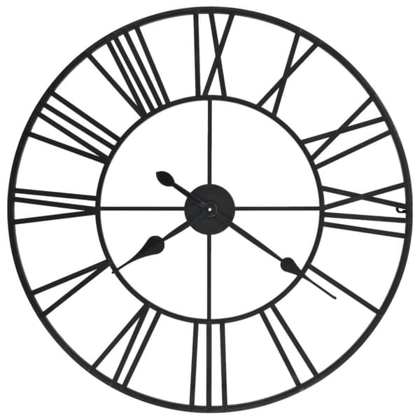 The Living Store Väggklocka med Quartz-urverk 80 cm XXL - Väggklockor